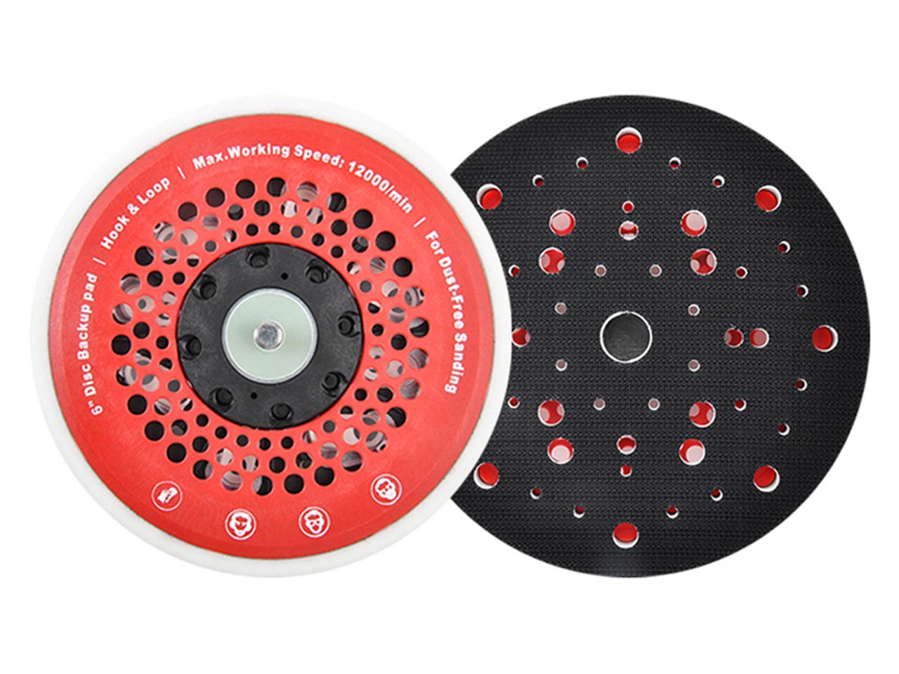 SUNNYPADS Back-up Pad, Multi-Hole Universal, 150mm, 5/16" Thread