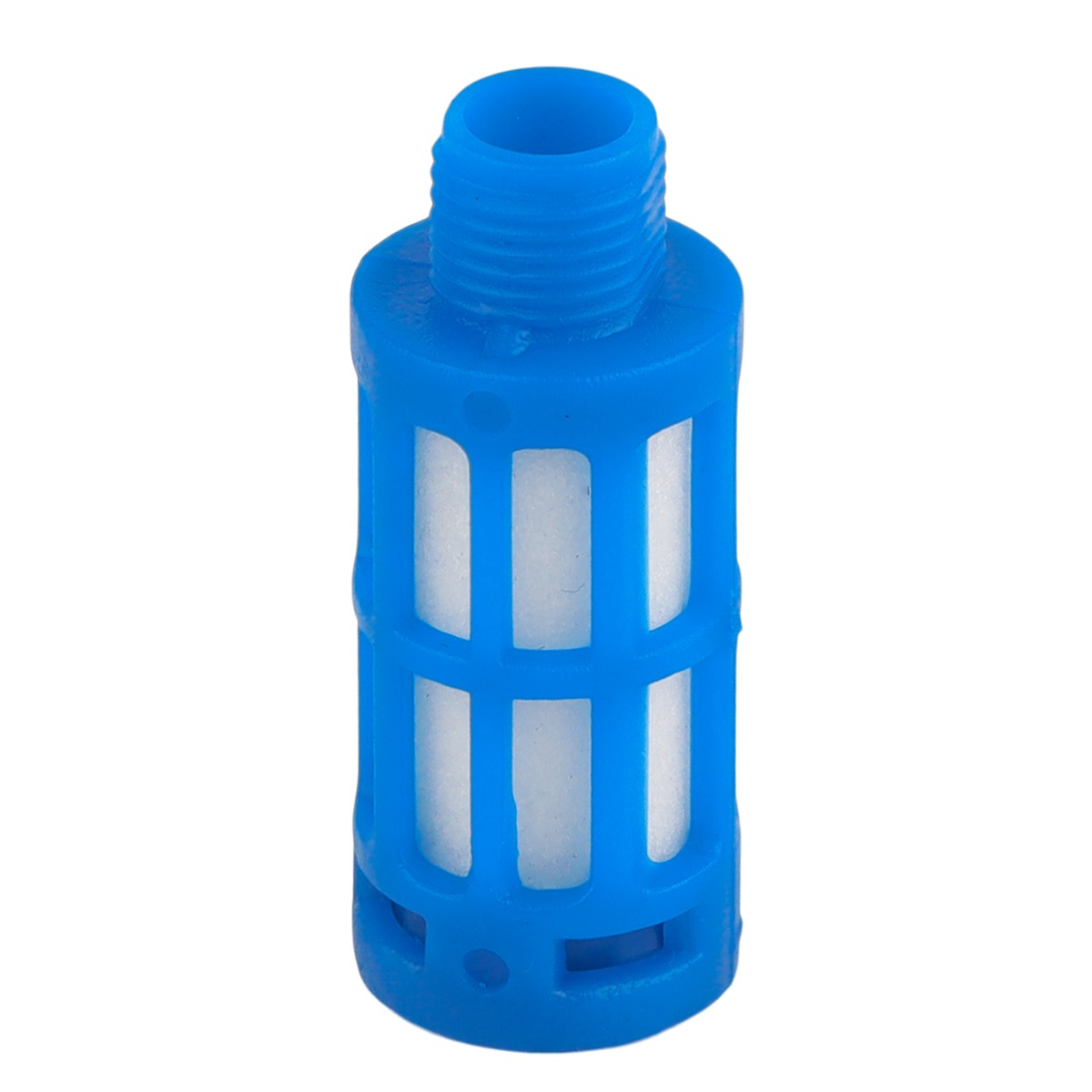 1/8" M Plastic Breather Silencer Blue