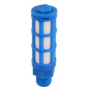 3/8" M Plastic Breather Silencer Blue