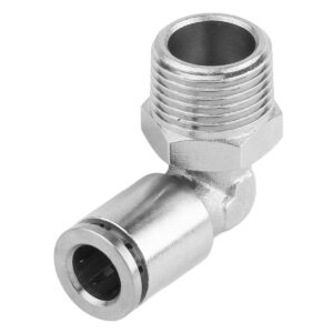 MPL08-03 8 mm x 3/8" M Metal PU Elbow