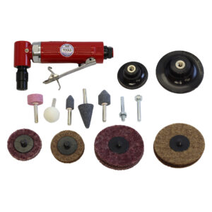 MAC AFRIC Angle Air Die Grinder with Sanding Pad + Stones