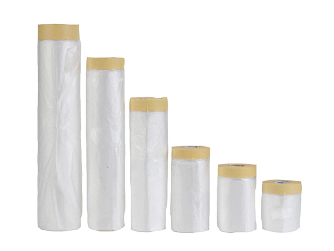 BULLDOG AUTO Masking Film Roll, Pre-taped 1800mmx33m