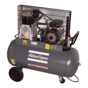 AUTOMAN AC 30 E 90L 2.2 KW (3 HP) 230 V Belt Driven Mobile Air Compressor
