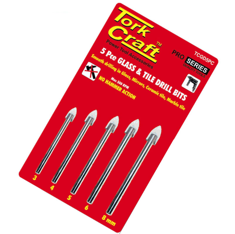 TORK CRAFT 5 PCS Glass and Tile Drill Bit Set