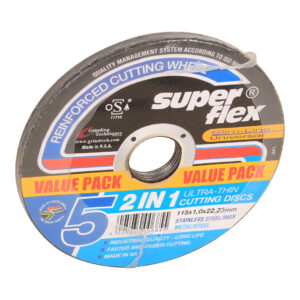 SUPERFLEX 5 PCS Steel Cutting Discs (115 x 1 x 22.23 MM)