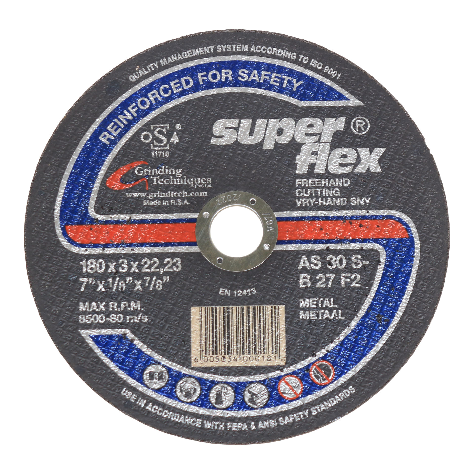 SUPERFLEX Steel Cutting Disc (180 x 3 MM)