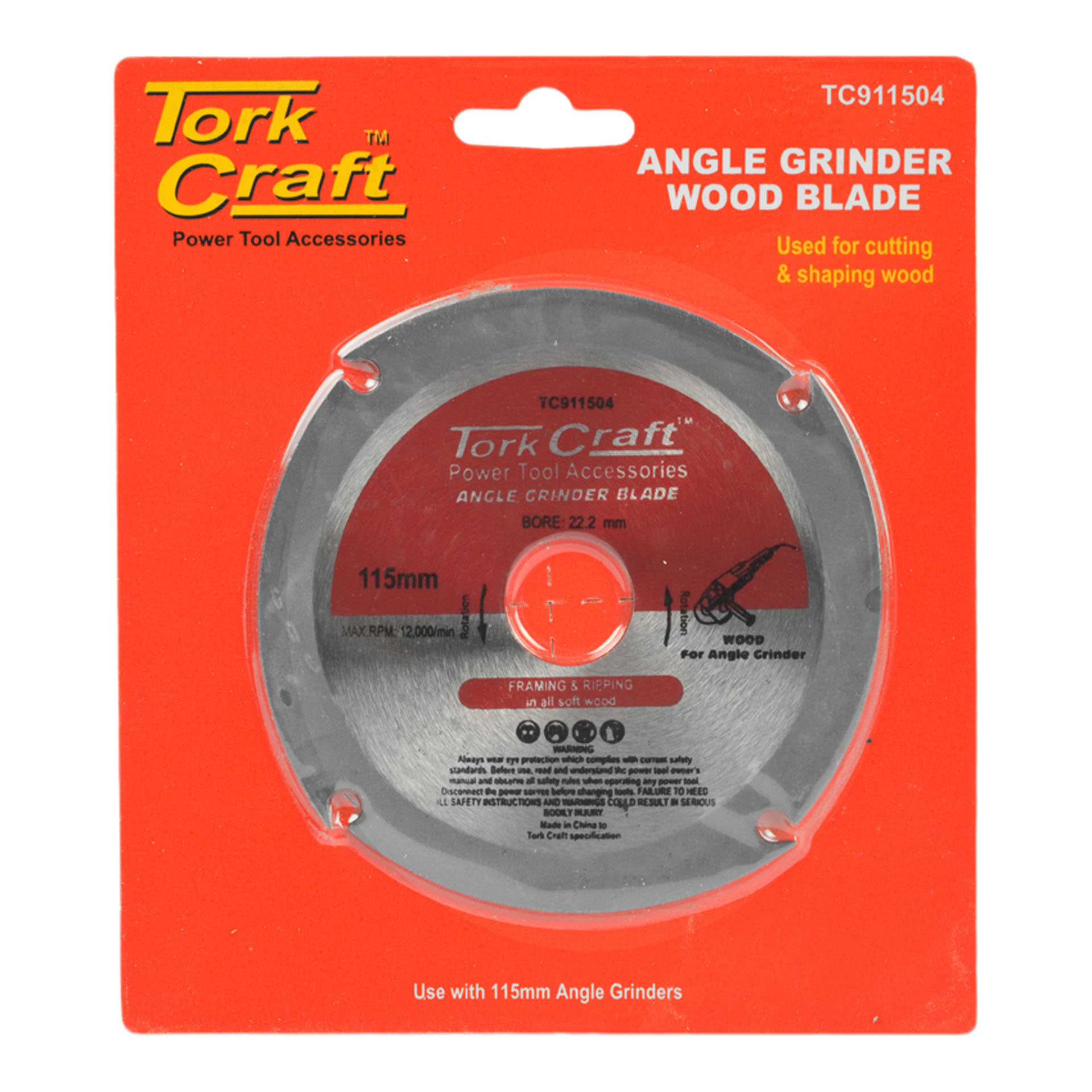 TORK CRAFT Blade 4 Teeth for Wood (115 x 22.23 MM)