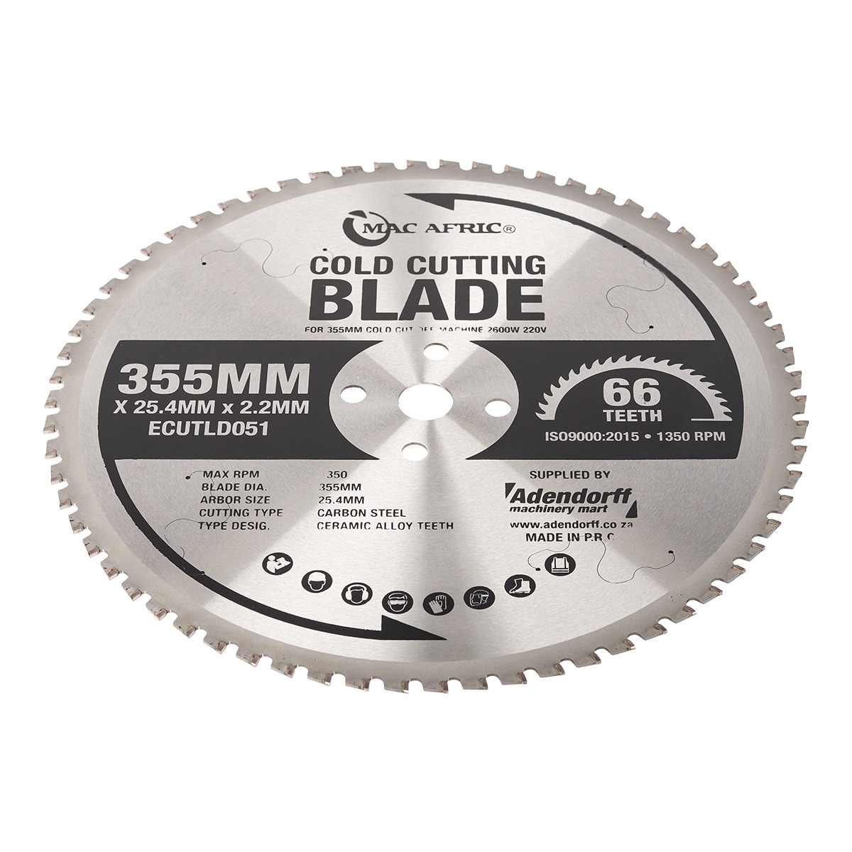 355mm 66T Cold Cut Blade for ECUTLD050 (Solid Cutting)