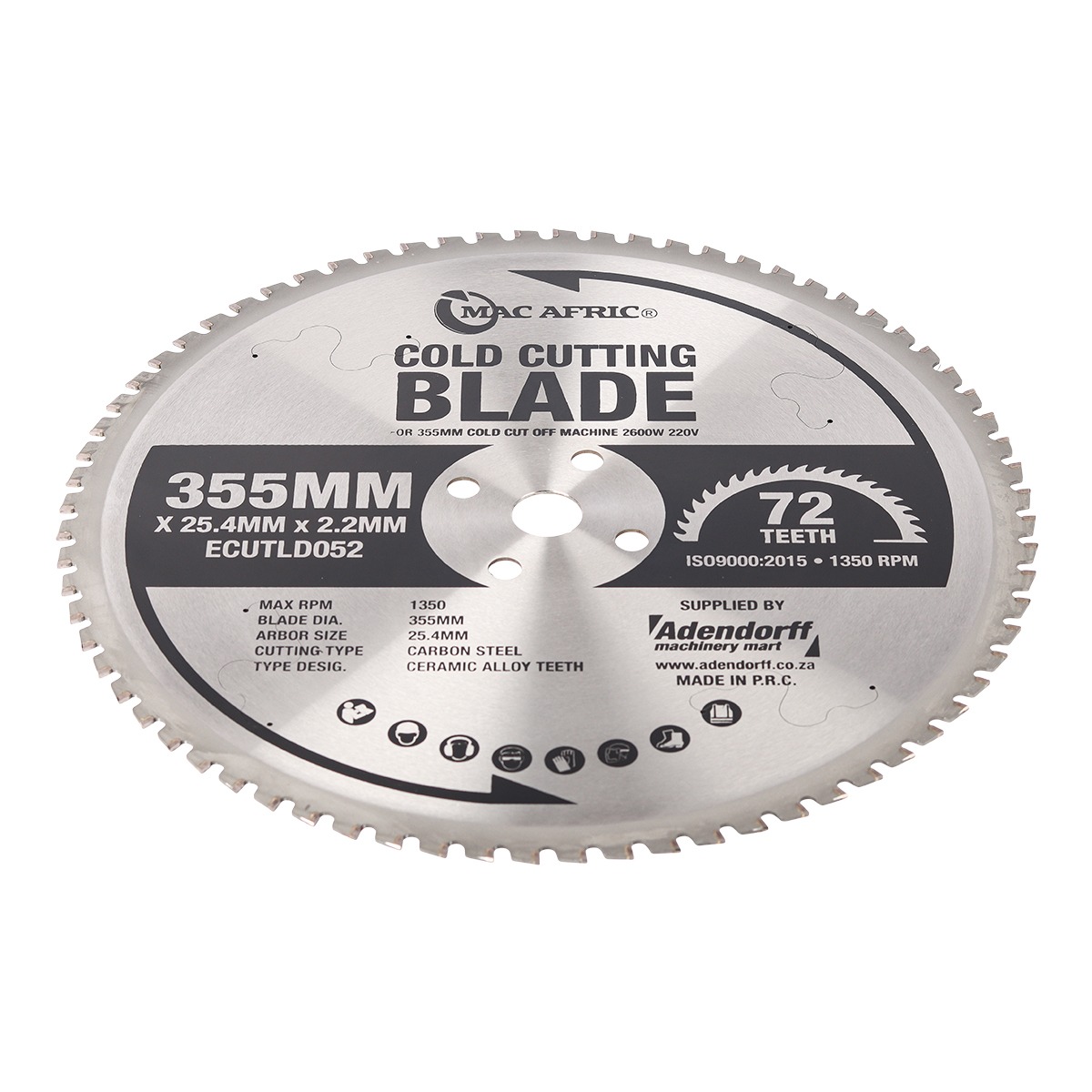 Thin Wall 355mm 72T Cold Cut Blade For ECUTLD050