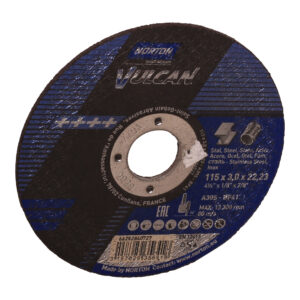 NORTON VULCAN (115 x 3,0 x 22,23 MM) Abrasive Cutting Disc with METAL INOX