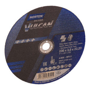 NORTON VULCAN (230 x 3,0 x 22,23 MM) Abrasive Cutting Disc with METAL INOX