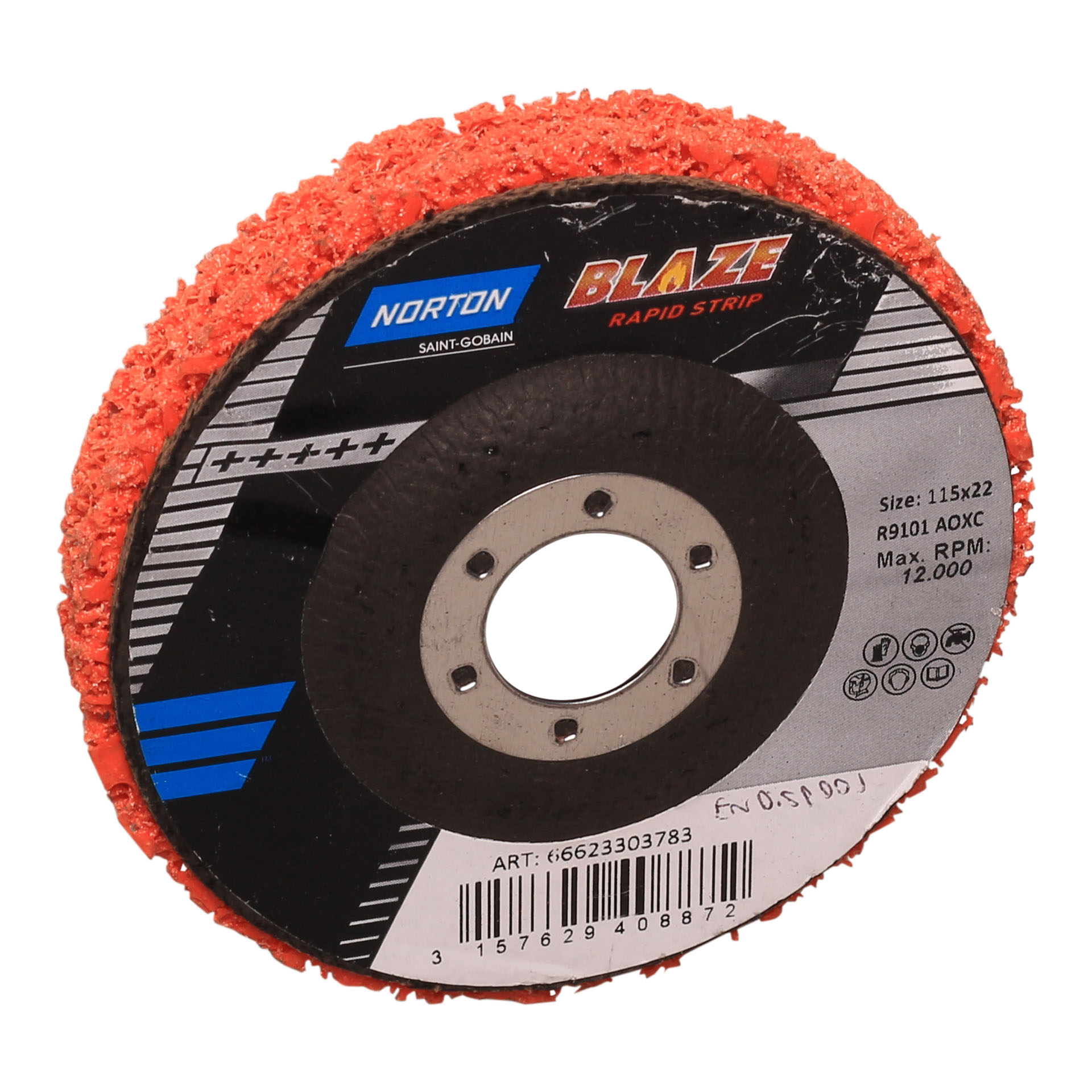NORTON Blaze Rapid Strip 115 x 22 MM Polishing Disc