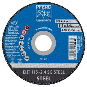 PFERD Cut-off wheel EHT 115x2.4x22.23 mm flat Performance Line SG STEEL for steel