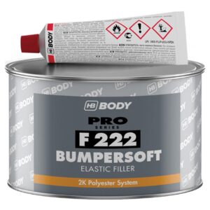 HB BODY F 222 Bumpersoft Elastic Filler, Black, 1kg