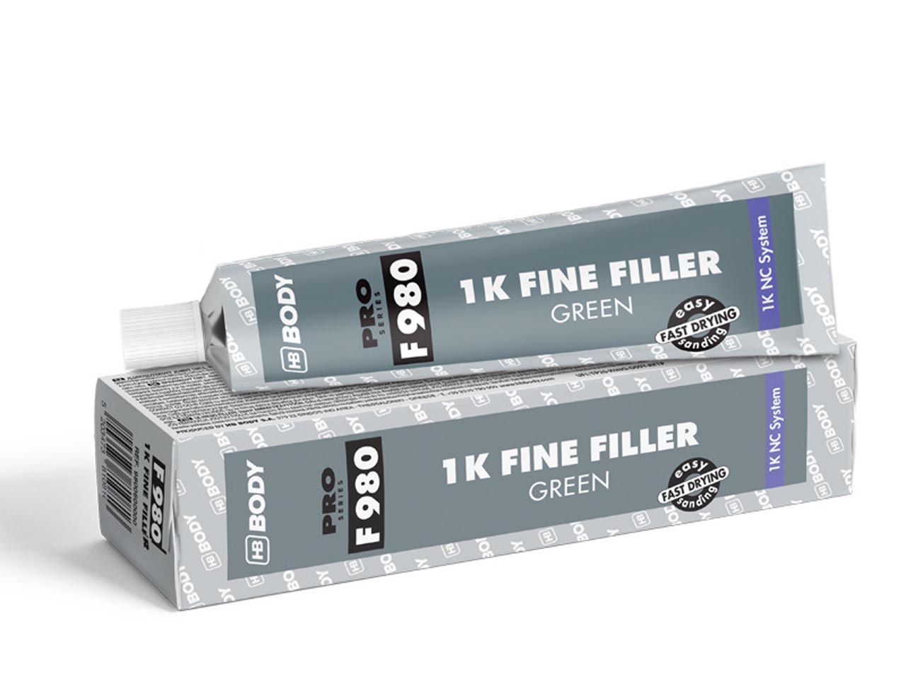 HB BODY F 980 1K Fine Filler, Green, 150g