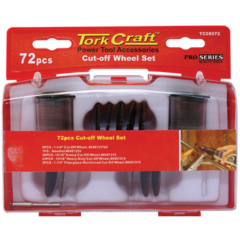 TORK CRAFT 72 PCS Mini Rotary Cutt Off Wheel Set