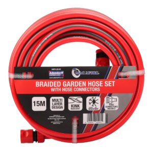 15m Braided Garden Hose Set