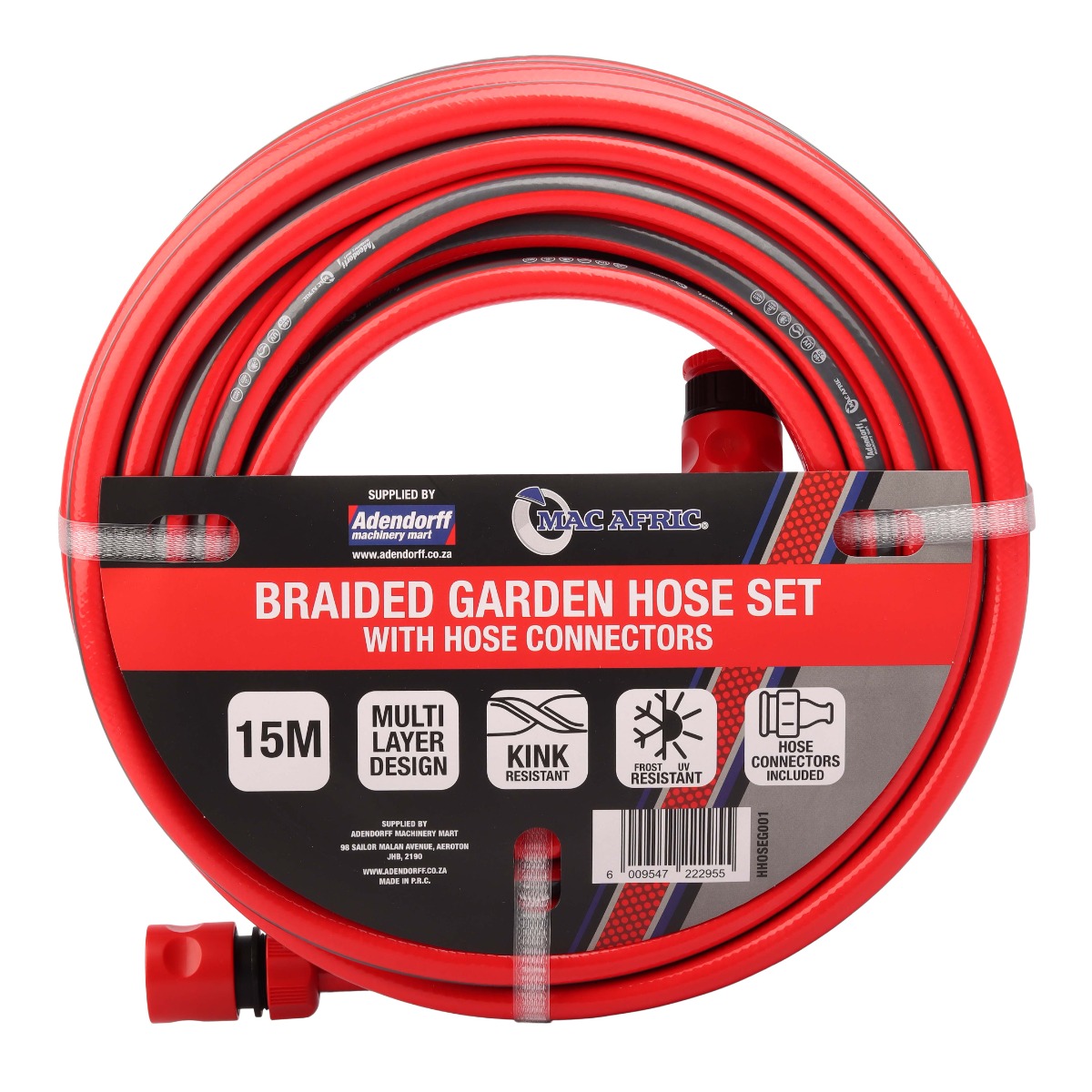 15m Braided Garden Hose Set