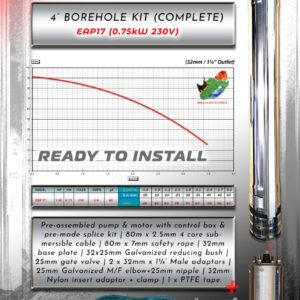 SATURN 4 EAP 17 PUMP - 0.75kW 230V with Complete Kit (32mm 1Ã‚¼" OUTLET)