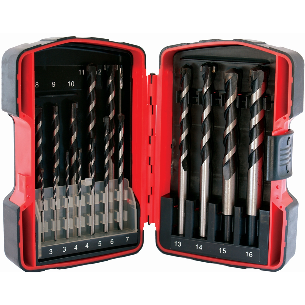 TORK CRAFT 16 PC Masonry Drill Bit Set