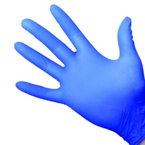 BULLDOG AUTO Nitril Disposable Glove, Finger Textured, 100/box-Large-Blue