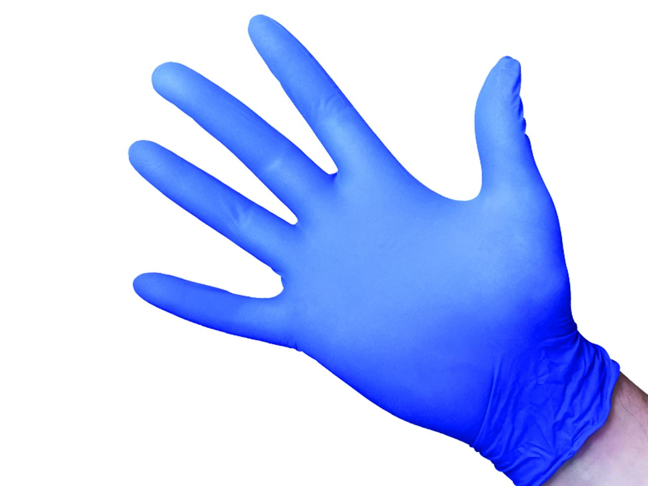 BULLDOG AUTO Nitril Disposable Glove, Finger Textured, 100/box-Large-Blue