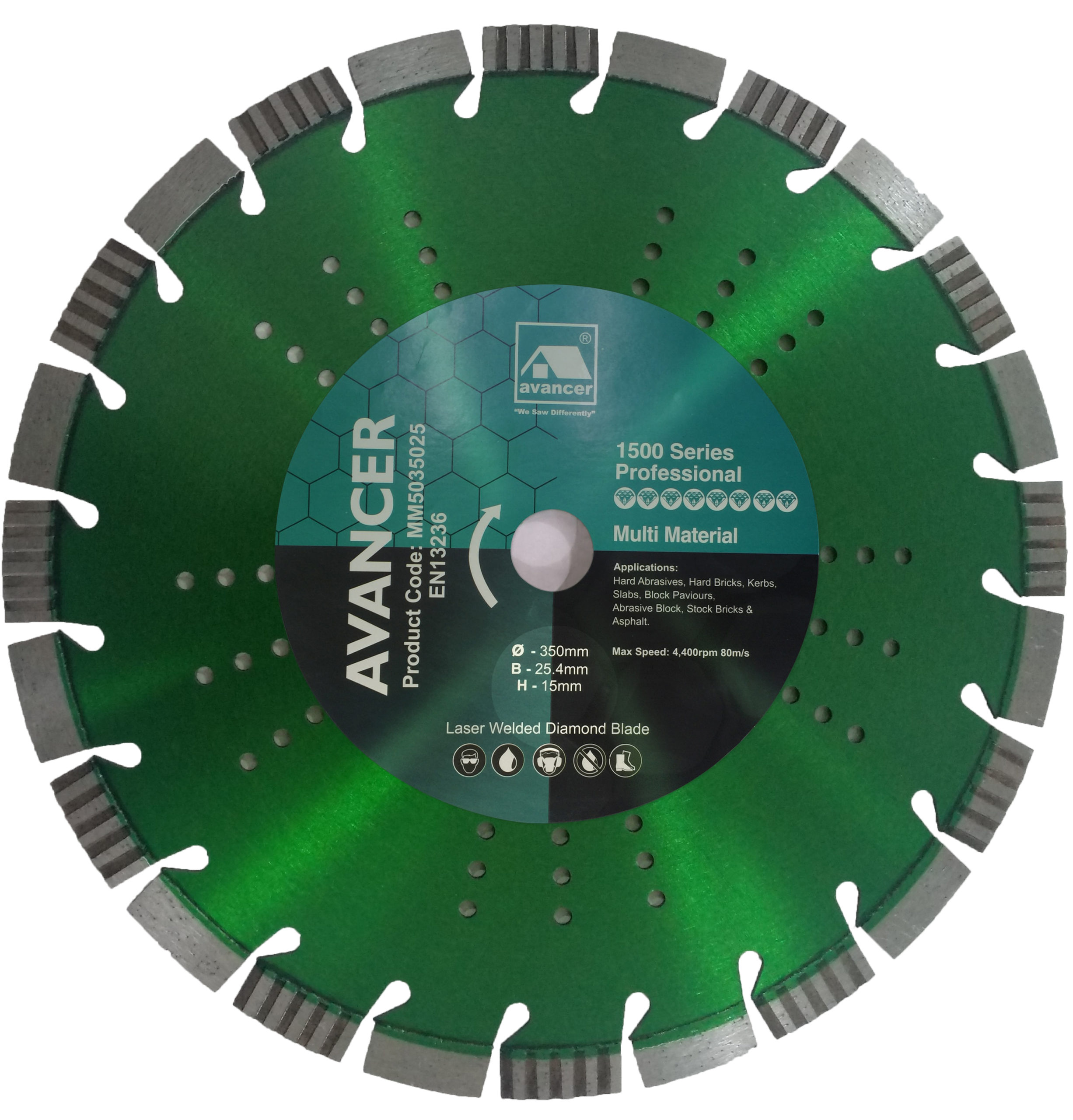 AVANCER Multi Material Cutting Blade (350mmx15mmx25.4mm)