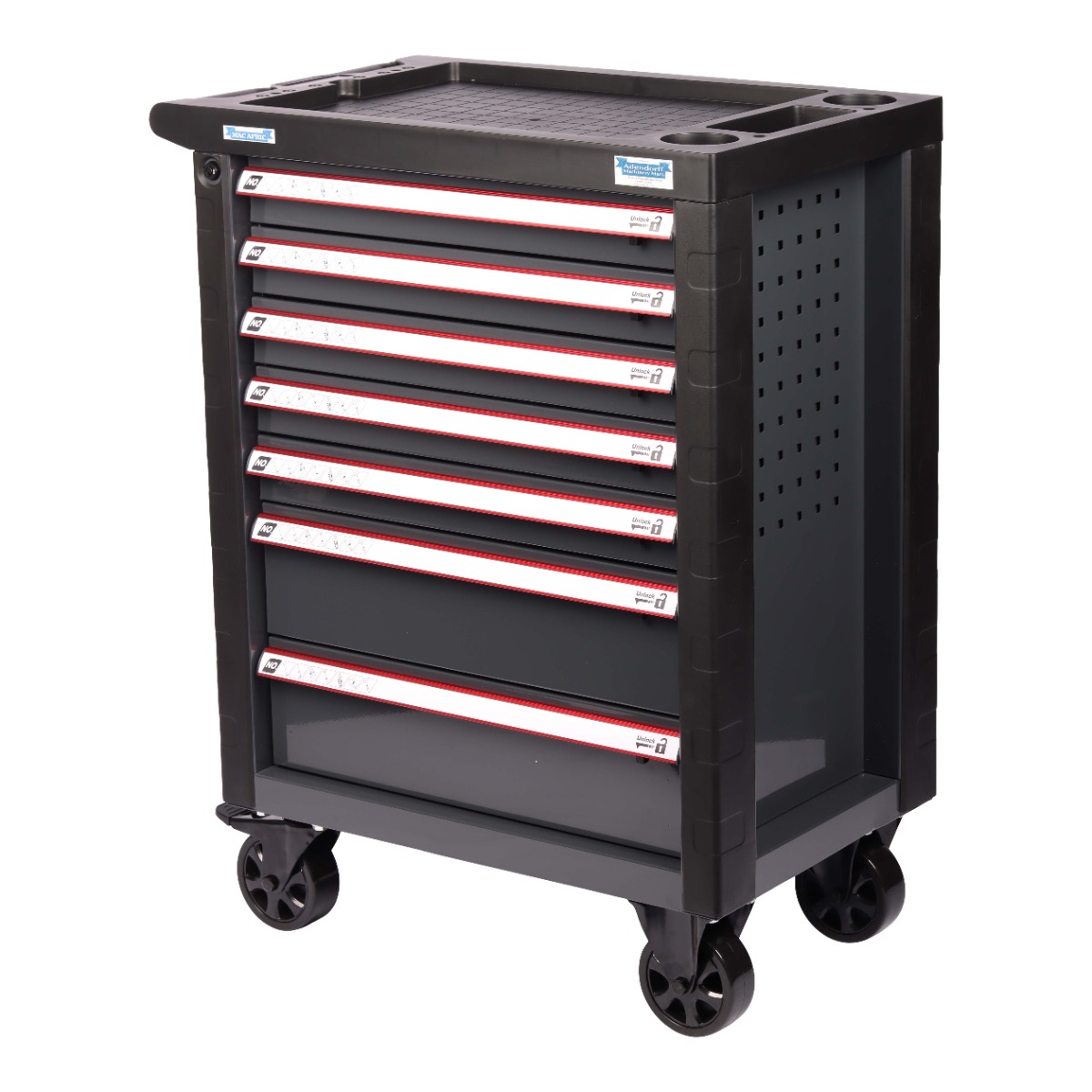 MAC AFRIC Professional 7 Drawer Grey & Black Tool Cabinet
