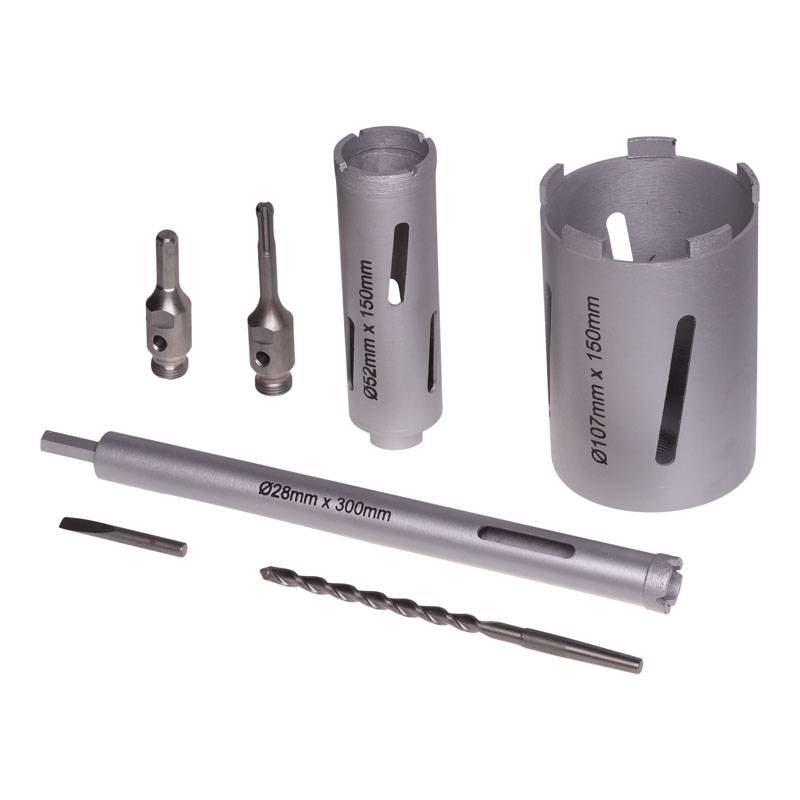MAC AFRIC 7 PCS Diamond Core Bits (B Class) 25% Diamond Aluminium Case
