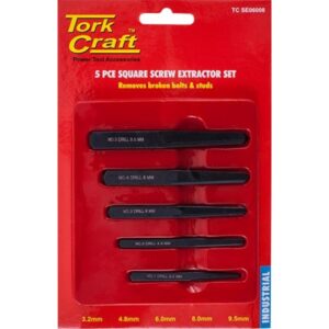 TORK CRAFT 5 PCS Square Screw Extractor Set