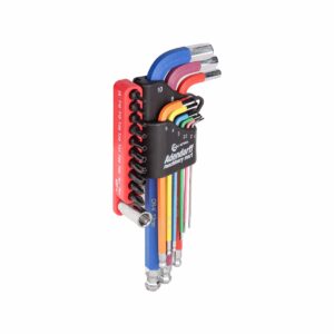 20PCS LONG BALL-HEADED HEX WRENCH CRV(wrench)&S2(bit)