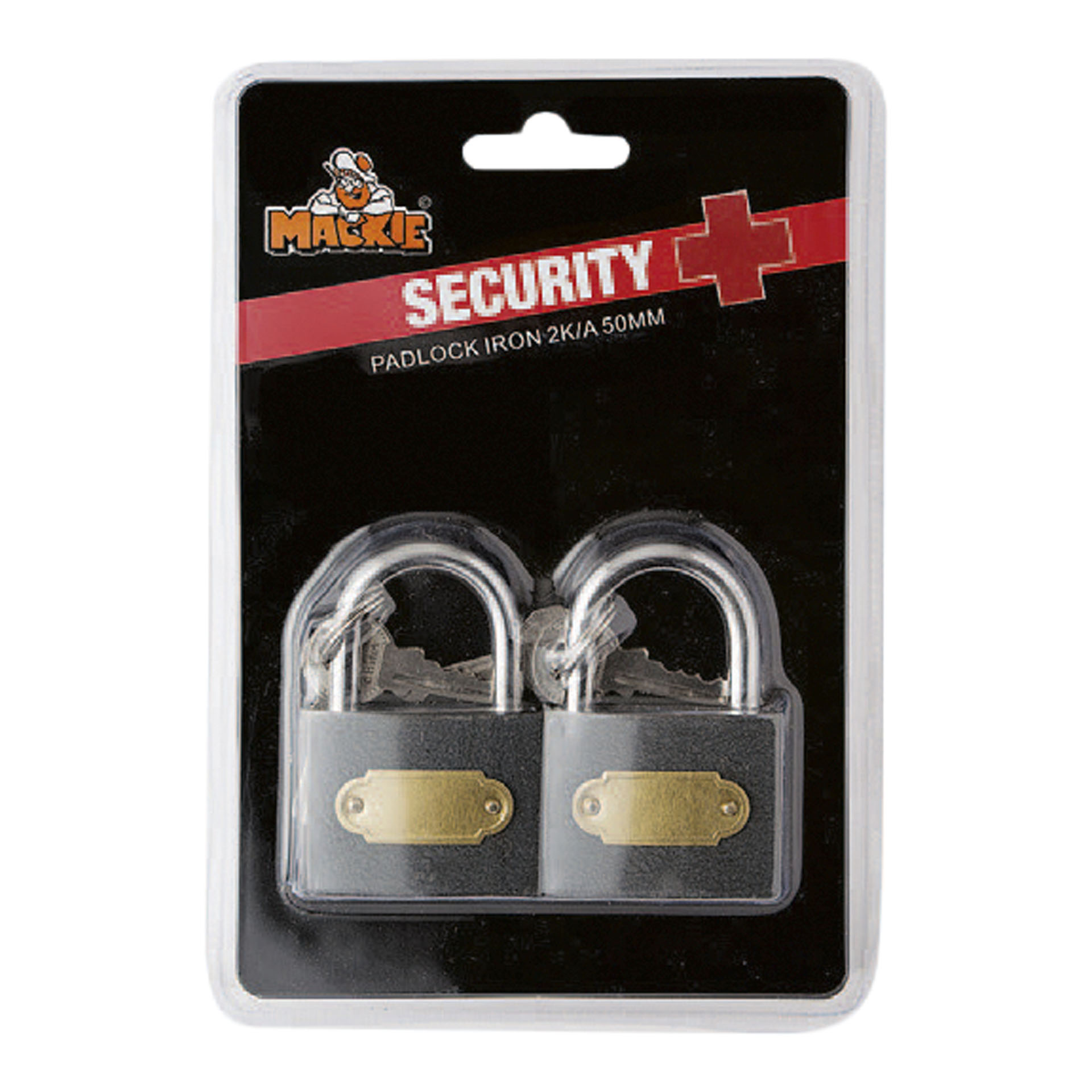 MACKIE 50 MM Iron Padlock (2 Locks)