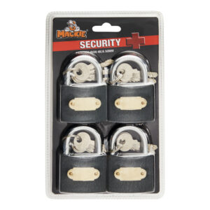 MACKIE 50 MM Iron Padlock (Pack of 4)