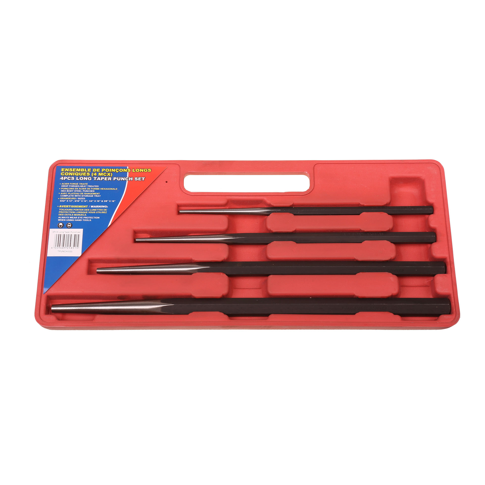MAC AFRIC 4 PCS Long Taper Punch Set