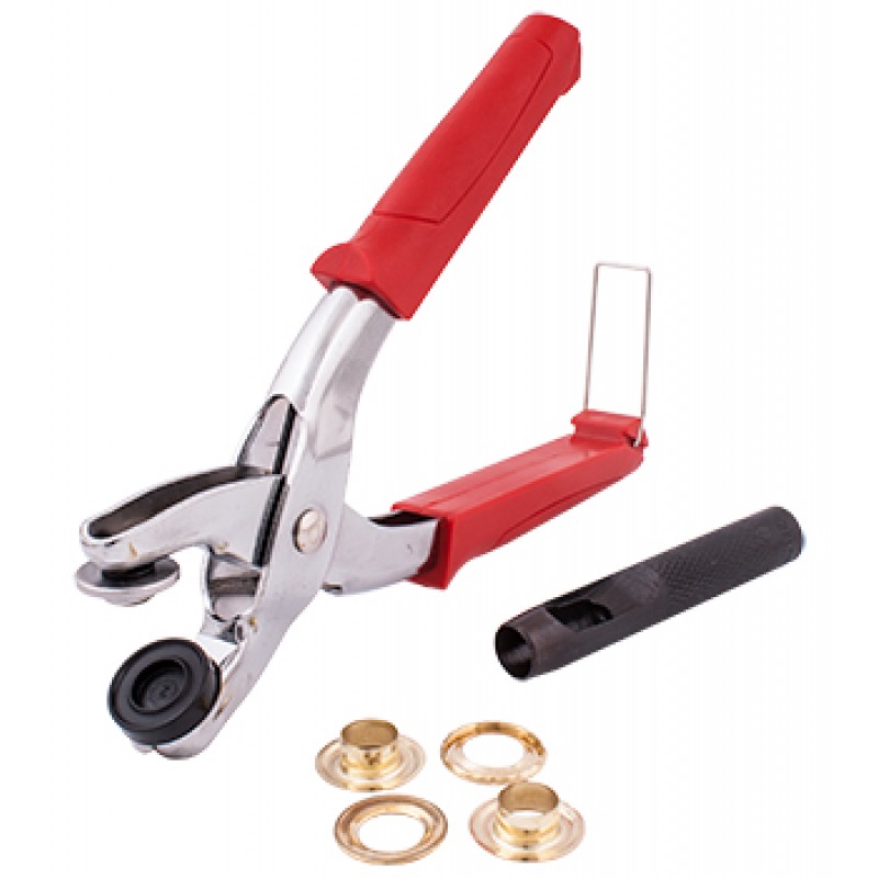 TORK CRAFT Eyelet Setting Tool Kit with 10 PCS Eyelets (12 MM)
