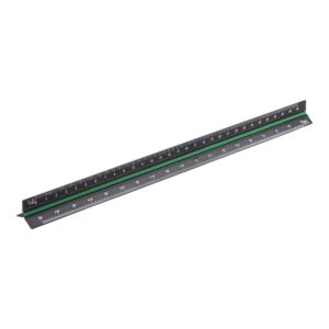 MAC AFRIC 300mm Triangular Architect Scale Ruler – 3-Color Coded, Solid Aluminum