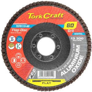 TORK CRAFT Aluminium Oxide Flap Sanding Disc 115 mm - 60 Grit