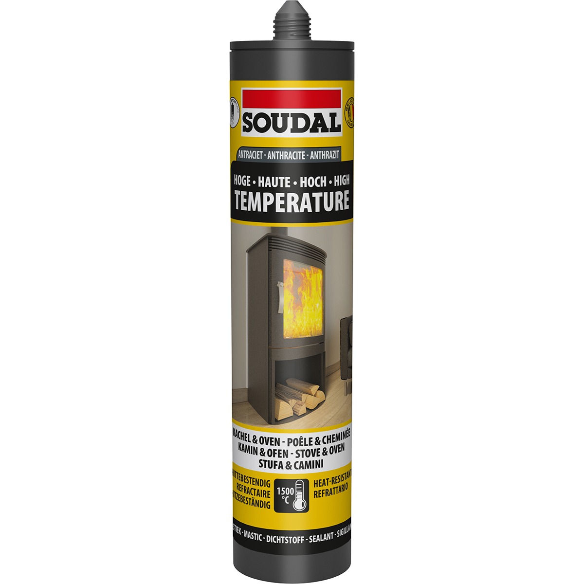 290ml Soudal Black High Temp Sealant