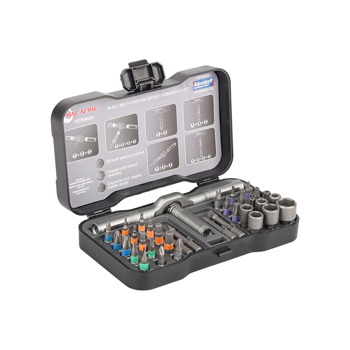 34-In-1 Multi-Function Ratchet Screwdriver Set