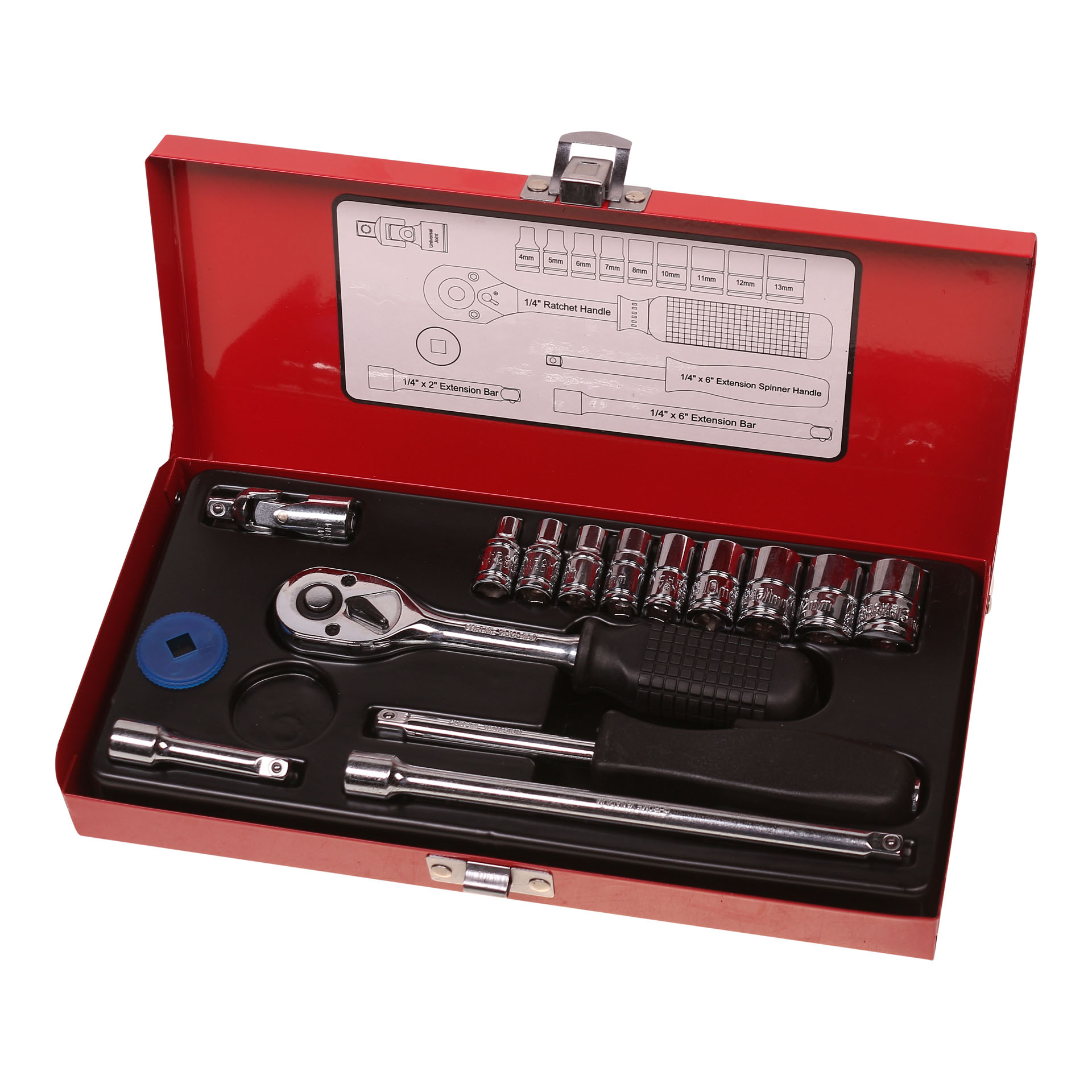MAC AFRIC 16 PCS 1/4" IN Drive Socket Set (CR-V)