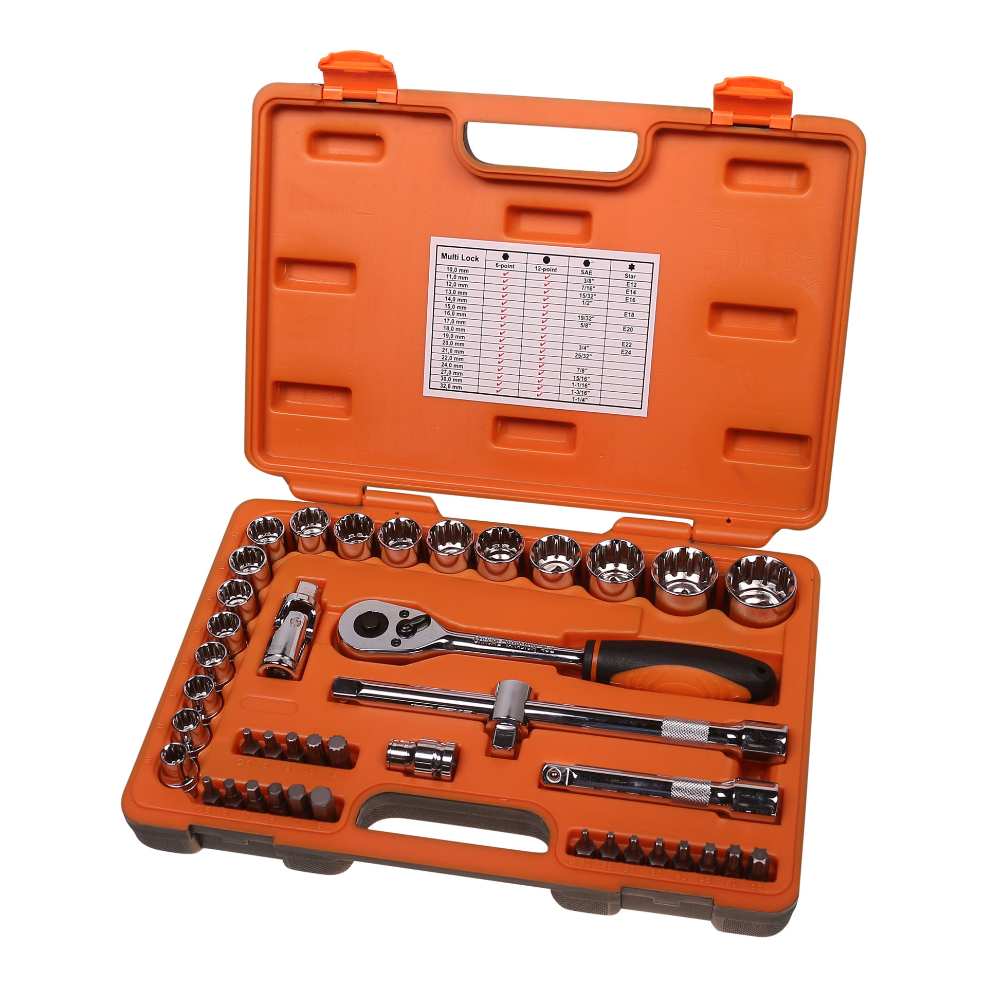MAC AFRIC 1/2" IN Drive 42 PCS Multi Lock Socket Set