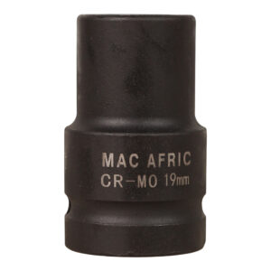 MAC AFRIC 1" Drive Square 19 mm Socket 80 mm Length CR-MO