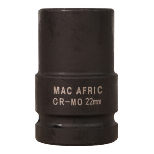 MAC AFRIC 1" Drive Square 22 mm Socket 80 mm Length CR-MO