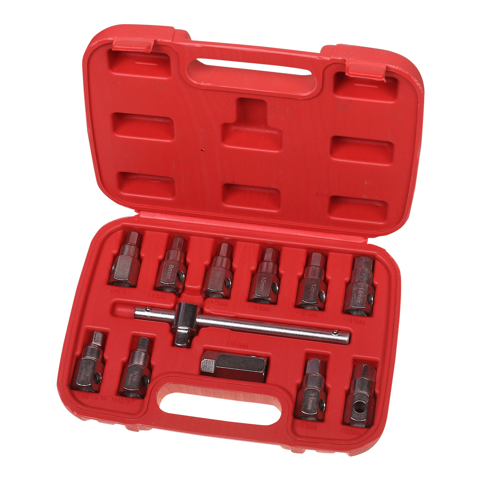 MAC AFRIC 12 PCS Sump Plug Key set with 3/8" IN Bar