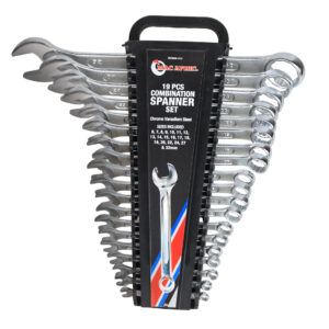 MAC AFRIC 19 PCS Chrome Vanadium Combination Spanner Set On Rack