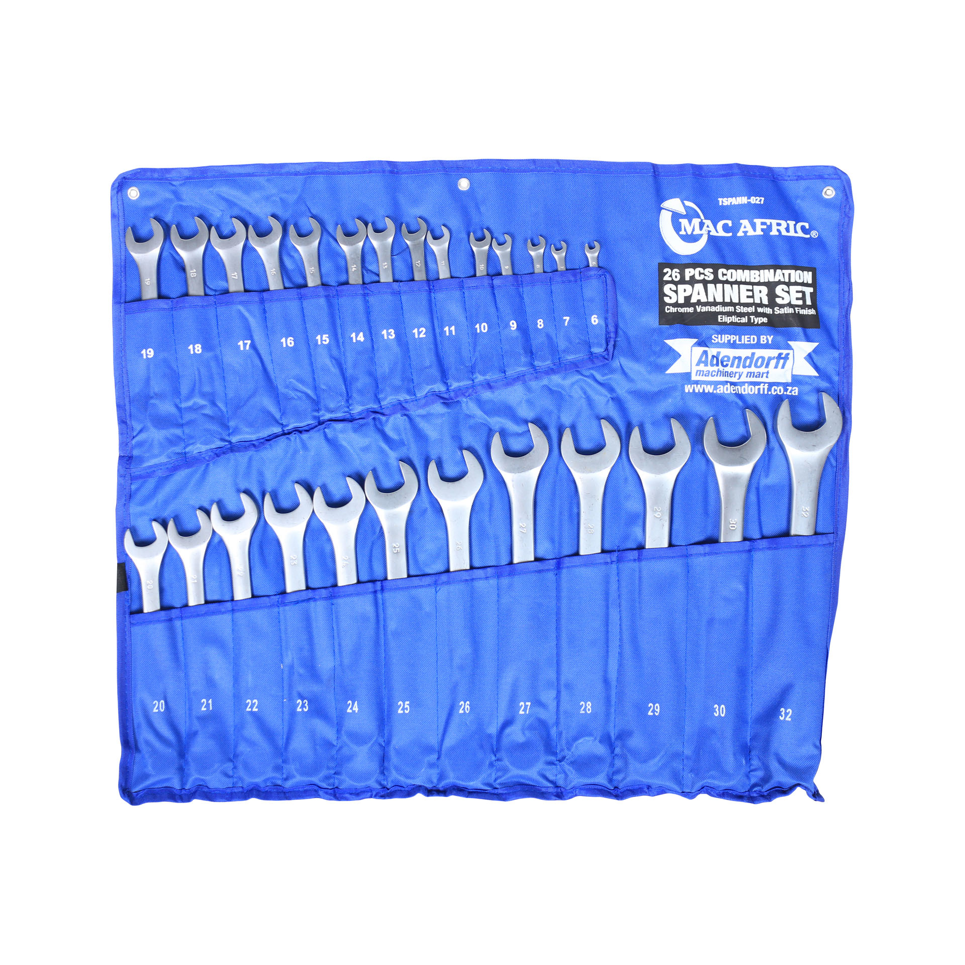 MAC AFRIC 26 PCS Elipt Chrome Vanadium Satin Finish Spanner