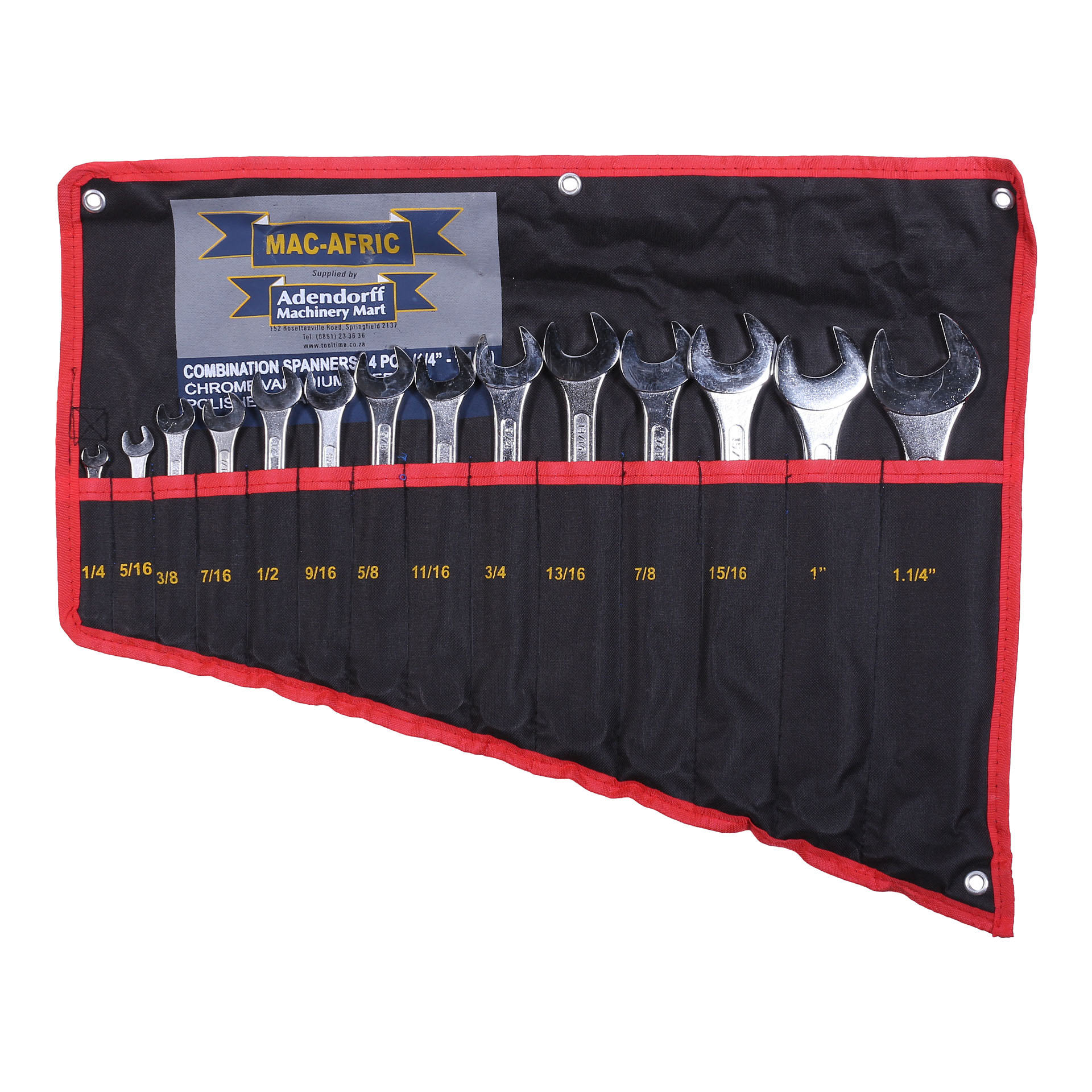 MAC AFRIC 14 PCS Imperial Combination Polished Spanner Set