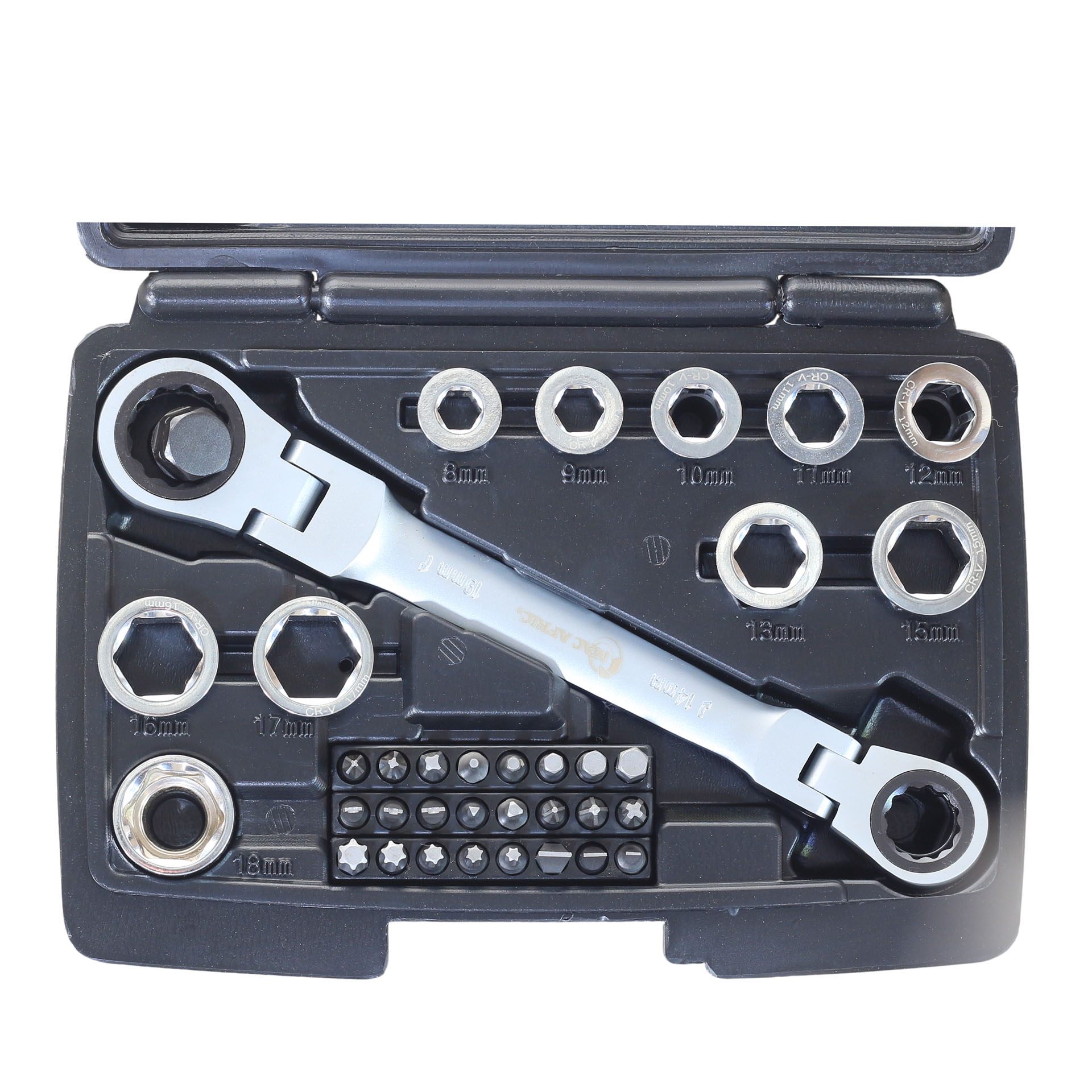 MAC AFRIC 36 PCS Universal Socket Set with Reversible Ratchet