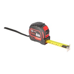 CARBON STEEL MEASURING TAPE 8M*32MM(Contractor rubber with