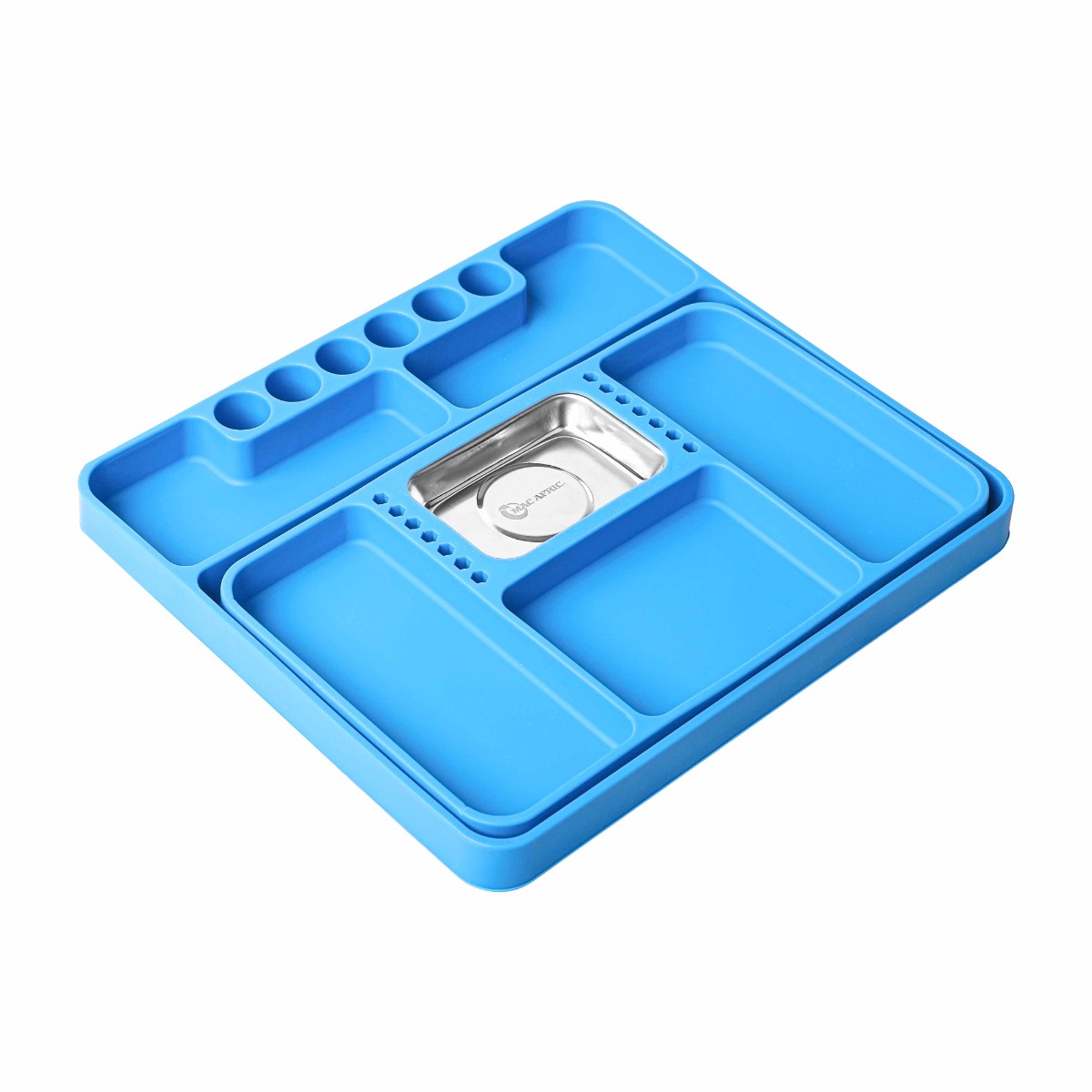 2-IN-1 SILICONE TOOL TRAY WITH MAGNETIC PAD